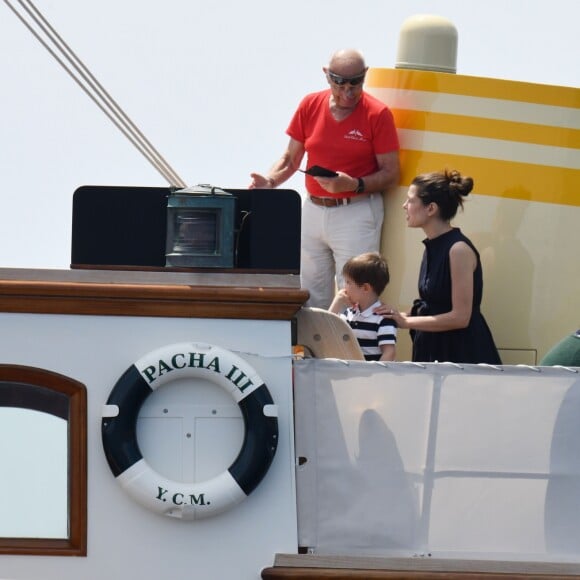 Charlotte Casiraghi et son fils Raphaël - Départ du 1er Monaco Globe Series à Monaco le 3 juin 2018. © Bruno Bebert/Bestimage