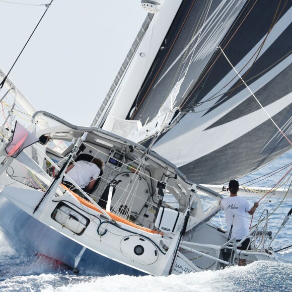 Pierre Casiraghi et Boris Herrmann - Départ du 1er Monaco Globe Series à Monaco le 3 juin 2018. © Bruno Bebert/Bestimage