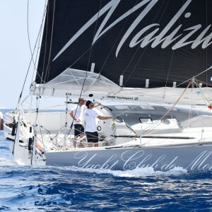 Pierre Casiraghi et Boris Herrmann - Départ du 1er Monaco Globe Series à Monaco le 3 juin 2018. © Bruno Bebert/Bestimage