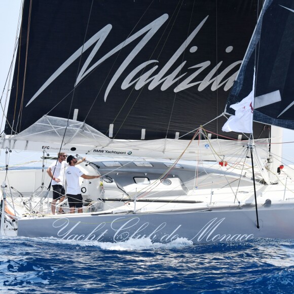 Pierre Casiraghi et Boris Herrmann - Départ du 1er Monaco Globe Series à Monaco le 3 juin 2018. © Bruno Bebert/Bestimage