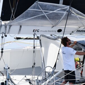 Pierre Casiraghi et Boris Herrmann - Départ du 1er Monaco Globe Series à Monaco le 3 juin 2018. © Bruno Bebert/Bestimage