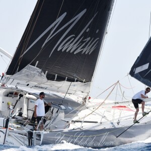 Pierre Casiraghi et Boris Herrmann - Départ du 1er Monaco Globe Series à Monaco le 3 juin 2018. © Bruno Bebert/Bestimage