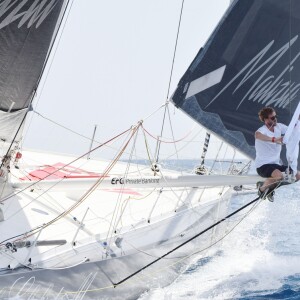 Pierre Casiraghi et Boris Herrmann - Départ du 1er Monaco Globe Series à Monaco le 3 juin 2018. © Bruno Bebert/Bestimage