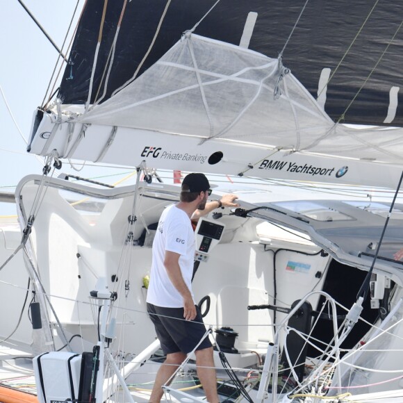 Pierre Casiraghi et Boris Herrmann - Départ du 1er Monaco Globe Series à Monaco le 3 juin 2018. © Bruno Bebert/Bestimage