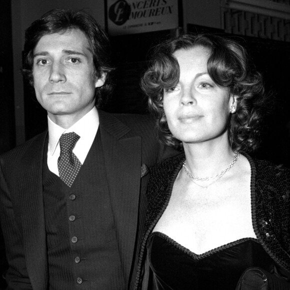 Daniel Biasini et Romy Schneider. Cérémonie des César en 1980.