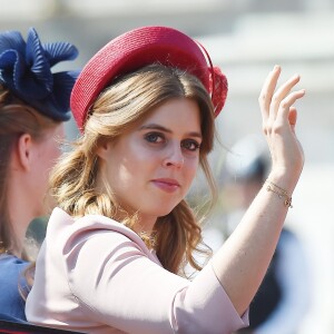 La princesse Beatrice d'York - Les membres de la famille royale britannique lors du rassemblement militaire "Trooping the Colour" (le "salut aux couleurs"), célébrant l'anniversaire officiel du souverain britannique. Cette parade a lieu à Horse Guards Parade, chaque année au cours du deuxième samedi du mois de juin. Londres, le 9 juin 2018.