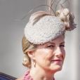 Sophie Rhys-Jones, comtesse de Wessex - Les membres de la famille royale britannique lors du rassemblement militaire "Trooping the Colour" (le "salut aux couleurs"), célébrant l'anniversaire officiel du souverain britannique. Cette parade a lieu à Horse Guards Parade, chaque année au cours du deuxième samedi du mois de juin. Londres, le 9 juin 2018.