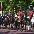 Illustration - Les membres de la famille royale britannique lors du rassemblement militaire "Trooping the Colour" (le "salut aux couleurs"), célébrant l'anniversaire officiel du souverain britannique. Cette parade a lieu à Horse Guards Parade, chaque année au cours du deuxième samedi du mois de juin. Londres, le 9 juin 2018.