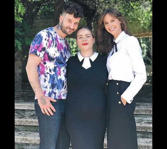Hugo, Manon et Ophélie Meunier sur le tournage de "Zone Interdite" - Instagram, juin 2018