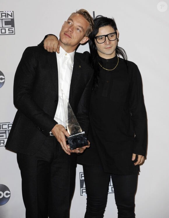 Skrillex et Diplo - Press Room lors de la 43ème cérémonie annuelle des "American Music Awards" à Los Angeles, le 22 novembre 2015.