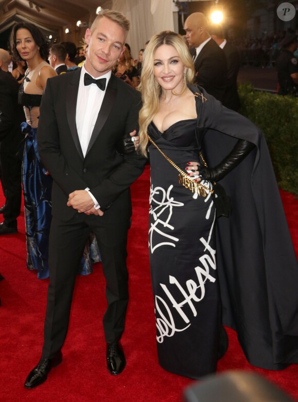 Madonna et Diplo (Thomas Wesley Pentz) - Soirée Costume Institute Gala 2015 (Met Ball) au Metropolitan Museum célébrant l'ouverture de Chine: à travers le miroir à New York, le 4 mai 2015.
