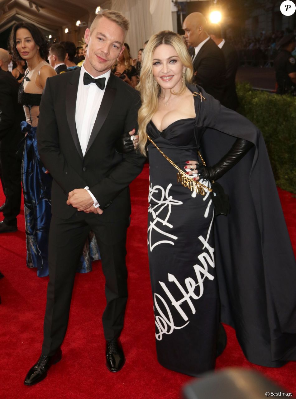 Madonna et Diplo (Thomas Wesley Pentz) - Soirée Costume Institute Gala 2015 (Met Ball) au Metropolitan Museum célébrant l&#039;ouverture de Chine: à travers le miroir à New York, le 4 mai 2015.