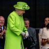 Meghan Markle, duchesse de Sussex, effectue son premier déplacement officiel avec la reine Elisabeth II d'Angleterre, lors de la visite du Catalyst Museum à Widnes. Le 14 juin 2018