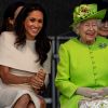Meghan Markle, duchesse de Sussex, effectue son premier déplacement officiel avec la reine Elisabeth II d'Angleterre, lors de la visite du Catalyst Museum à Widnes. Le 14 juin 2018