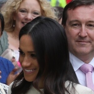 Meghan Markle, duchesse de Sussex, effectue son premier déplacement officiel avec la reine Elisabeth II d'Angleterre, lors de leur visite à Chester. Le 14 juin 2018