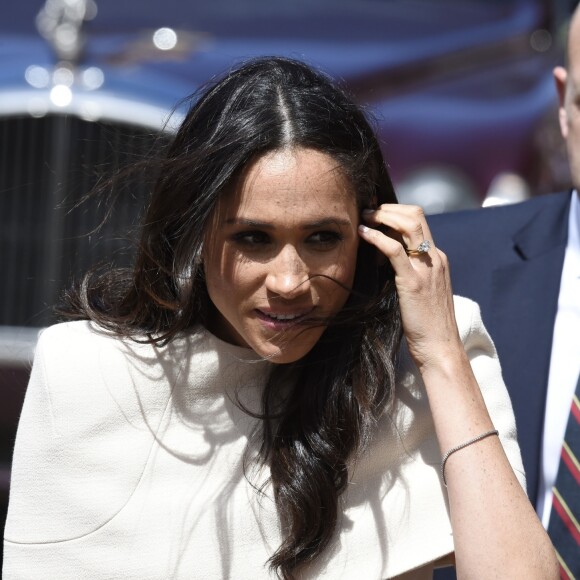 Meghan Markle, duchesse de Sussex, effectue son premier déplacement officiel avec la reine d'Angleterre, lors de leur visite à Chester. Le 14 juin 2018