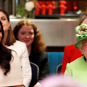 Meghan Markle, duchesse de Sussex, effectue son premier déplacement officiel avec la reine Elisabeth II d'Angleterre, lors de leur visite à Chester. Le 14 juin 2018