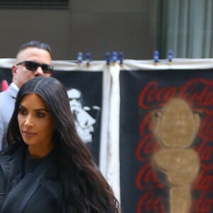 Kim Kardashian et sa fille North rentrent a leur hotel a New York, le 14 juin 2018.