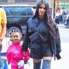 Kim Kardashian et sa fille North West de retour à leur hôtel à New York. Le 14 juin 2018