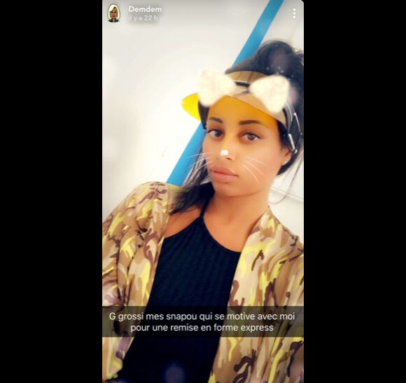 Demdem, la femme de Maître Gims, a pris du poids et demande l'aide de ses fans sur Snapchat le 13 juin 2018.