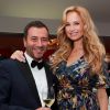 L'ambassadrice du Château Marojallia, Adriana Karembeu (enceinte) et Bernard Montiel sont les invités de la célèbre Fête de la Fleur 2018 organisé par la Commanderie du Bontemps de Médoc dans le Jardin Public de Bordeaux, France, le 15 juin 2018. Cette année la Fête de la Fleur coincide avec la Fête du Vin qui se deroule dans la ville pendant 4 jours. © Patrick Bernard-Fabien Cottereau/Bestimage