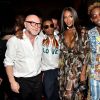 Domenico Dolce, Wizkid, Naomi Campbell, Tinie Tempah au défilé Dolce & Gabbana The Secret pendant la Fashion Week Printemps / Été 2019 homme de Milan, Italie, le 16 juin 2018.