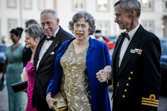 La princesse Elisabeth de Danemark à son arrivée au palais de Fredensborg à Copenhague, pour le 75ème anniversaire de la reine. Le 16 avril 2015.