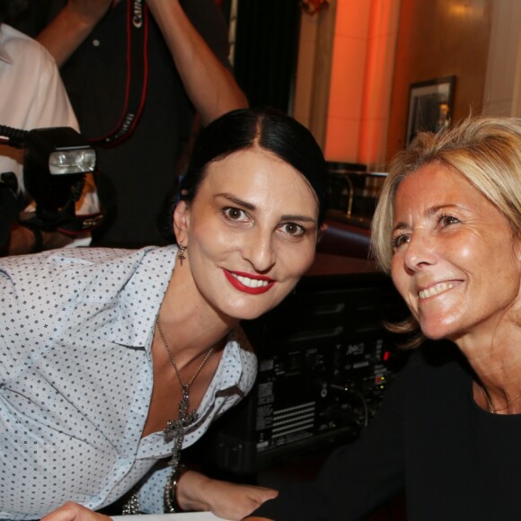 Sylvie Ortega Munos et Claire Chazal - Soirée de "L'été littéraire des Deux Magots" au café restaurants Les Deux Magots à Paris le 25 juin 2018. © Denis Guignebourg/Bestimage
