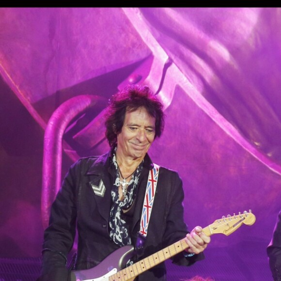 Exclu - Johnny Hallyday et Greg Zlap au Stade de France le 15 juin 2012.