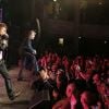 EXCLU - Johnny Hallyday et Greg Zlap sur la scène du Théâtre de Paris pour les 70 ans du rockeurs, le 15 juin 2013.