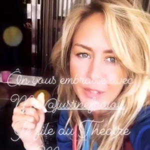 Enora Malagré aux répétitions de sa pièce de théâtre "La dame de chez Maxim" sur Instagram le 26 juin 2018. 