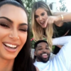 Kim Kardashian et Tristan Thompson à l'anniversaire de Khloé Kardashian le 27 juin 2018 à Los Angeles.