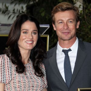 Robin Tunney, Simon Baker - Simon Baker recoit son etoile sur le Walk of Fame a Hollywood le 14 fevrier 2013.