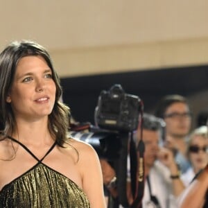 Charlotte Casiraghi, enceinte et rayonnante, au côté de son oncle le prince Albert II de Monaco le 30 juin 2018 lors de la remise des prix du Grand Prix du Prince de Monaco au Jumping de Monte-Carlo dans le cadre du Longines Global Champions Tour. © Bruno Bebert/Bestimage