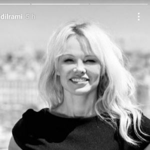 Adil Rami publie une photo de Pamela Anderson sur sa page Instagram le 1er juillet 2018.