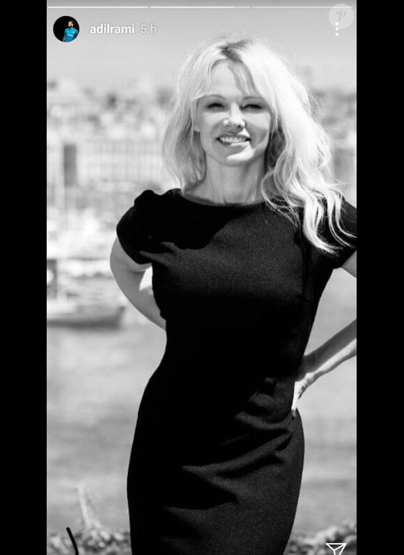 Adil Rami publie une photo de Pamela Anderson sur sa page Instagram le 1er juillet 2018.