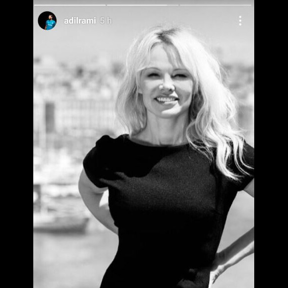 Adil Rami publie une photo de Pamela Anderson sur sa page Instagram le 1er juillet 2018.