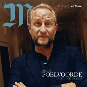 Benoît Poelvoorde en couverture de "M le magazine du Monde", 29 juin 2018.