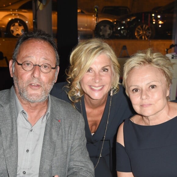 Semi-exclusif - Jean Reno, Michèle Laroque, Muriel Robin - Soirée du 90ème anniversaire de Line Renaud sur le Bateau Potel et Chabot "Pavillon Seine" à Paris le 2 juillet 2018. © Coadic Guirec/Bestimage