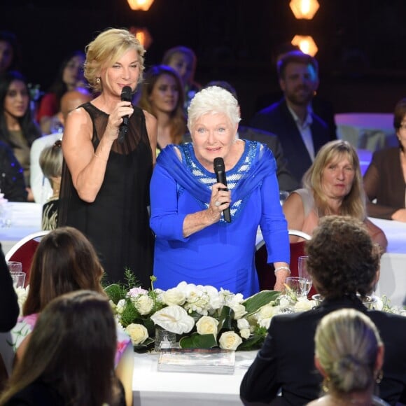 Exclusif - No Web - Vincent Niclo, Michèle Laroque, Line Renaud, Slimane Nebchi - Enregistrement de l'émission "Bon anniversaire Line" à l'occasion des 90 ans de L.Renaud au Théâtre Bobino à Paris, qui sera diffusée le Mardi 3 juillet à 20h55 sur France 2. Le 25 juin 2018 © Coadic Guirec / Bestimage