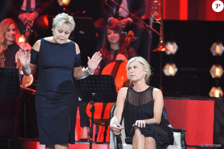 Exclusif Muriel Robin Et Michele Laroque Enregistrement De L Emission Bon Anniversaire Line A L Occasion Des 90 Ans De L Renaud Au Theatre Bobino A Paris Q Purepeople