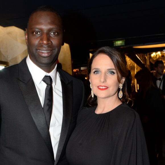 Semi-Exclusif - Omar Sy et sa femme Hélène - 11ème cérémonie des Globes de Cristal au Lido à Paris, le 30 janvier 2017. © Rachid Bellak/Bestimage