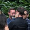 Wilfried Roux (fils de François Corbier) - Obsèques de François Corbier (Alain Roux de son vrai nom) au cimetière de Serez dans l'Eure le 5 juillet 2018.