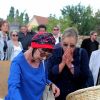 Ariane Carletti, Dorothée (Frédérique Hoschedé) - Obsèques de François Corbier (Alain Roux de son vrai nom) au cimetière de Serez dans l'Eure le 5 juillet 2018.