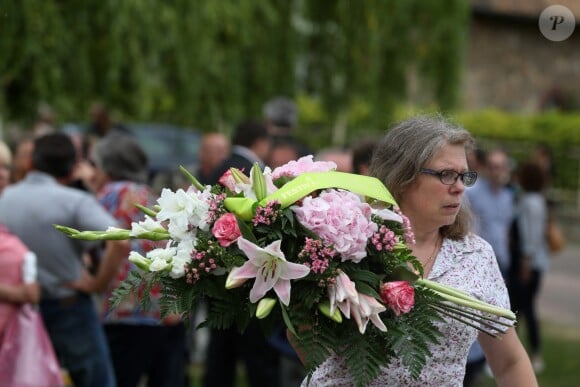 Obsèques de François Corbier (Alain Roux de son vrai nom) au cimetière de Serez dans l'Eure le 5 juillet 2018.