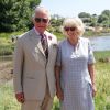 Le prince Charles et Camilla Parker Bowles, duchesse de Cornouailles, en visite à Llangwm. Le 3 juillet 2018