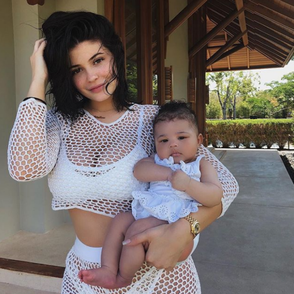 Kylie Jenner et sa fille Stormi. Mai 2018.