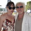 Exclusif - Hugues Aufray et sa compagne Muriel - People lors du Longines Paris Eiffel Jumping au Champ de Mars à Paris, le 7 juillet 2018. © Borde-Veeren/Bestimage