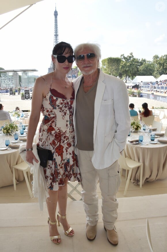 Exclusif - Hugues Aufray et sa compagne Muriel - People lors du Longines Paris Eiffel Jumping au Champ de Mars à Paris, le 7 juillet 2018. © Borde-Veeren/Bestimage