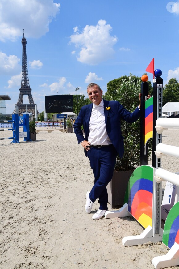 Exclusif - Jean-Charles de Castelbajac pose lors du prix Hubside - Longines Paris Eiffel Jumping au Champ de Mars à Paris le 6 juillet 2018. © Pierre Perusseau/Bestimage